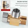 CVBAB Brass 1-in-2-out Toilet T-Adapter Diverter