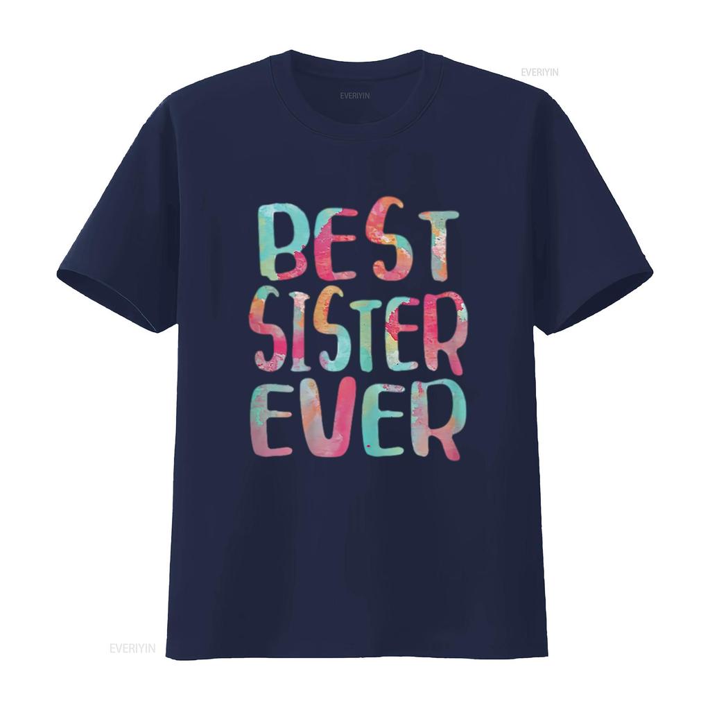 Best Sister Ever Womens T Shirt Mother s Day White vintage Washed fashion Casual Stylish Unisex Top For Everyday Wear homme