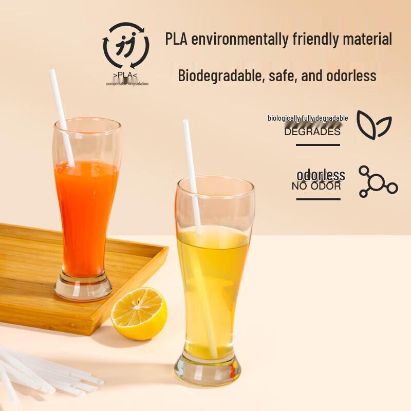 

HORNED PANSY Biodegradable Individually Wrapped Straight Straws, 100-Count