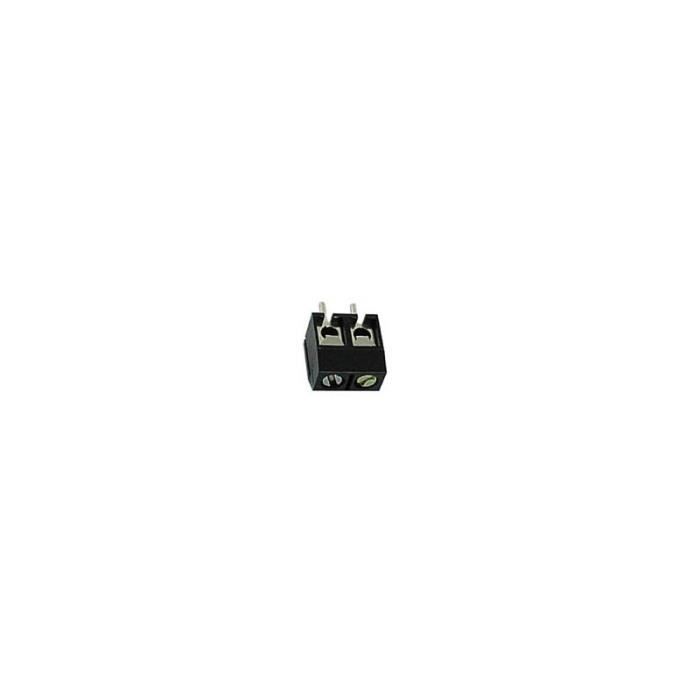 Bornier PEREL - Bas profil - 2 poles - Polyester renforcé - Gris