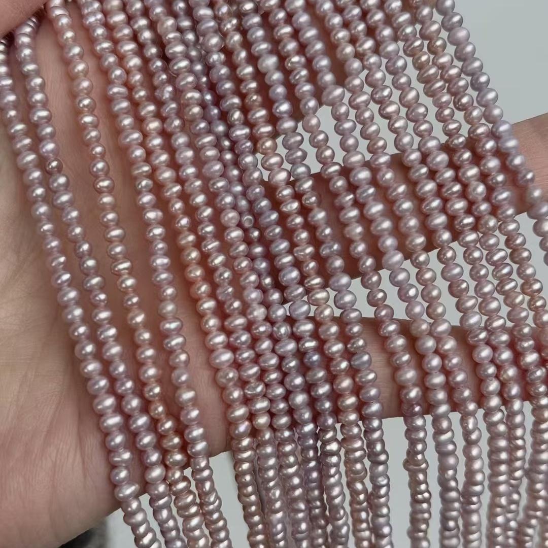 

1 нитка Весна Літо DIY Аксесуари Біля круглої перлини 3-3,5 мм для виготовлення ювелірних виробів DIY Кулон Сережки Намисто Браслет Аксесуар 3-3.5mm фіолетовий