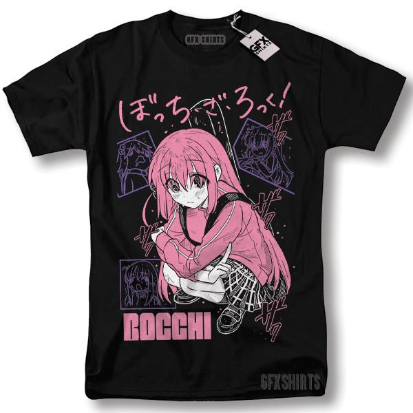 

Hitori Gotou Bocchi The Rock Shirt Kawaii Yamada Nijika Ijichi Anime T-Shirt 2XL