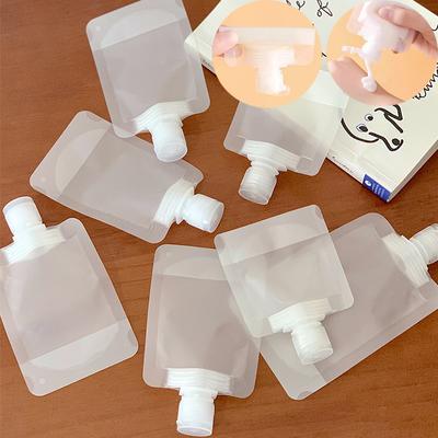 Borsa Monouso da Viaggio per Skincare, Cosmetici, Shampoo, Bagnoschiuma, Borsa Portatile da Viaggio per Conservazione, Borsa con Dosatore per Lozione