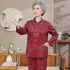 Elderly Women's Autumn Long-Sleeve Stand-Up Collar Top