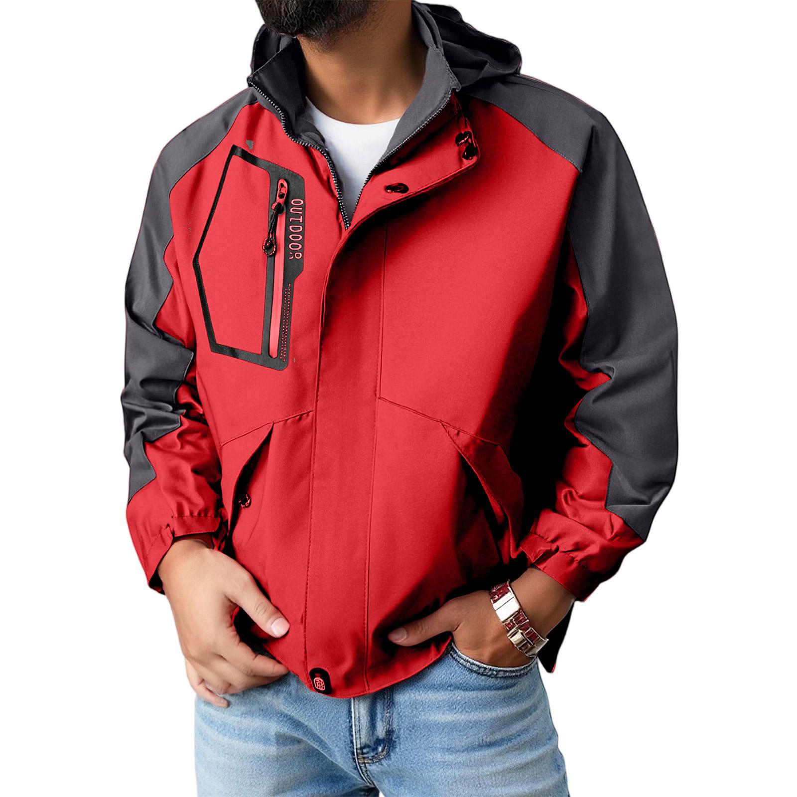 

Men s Fashion Leisure Hooded Hood Outdoor Jacket Coat M