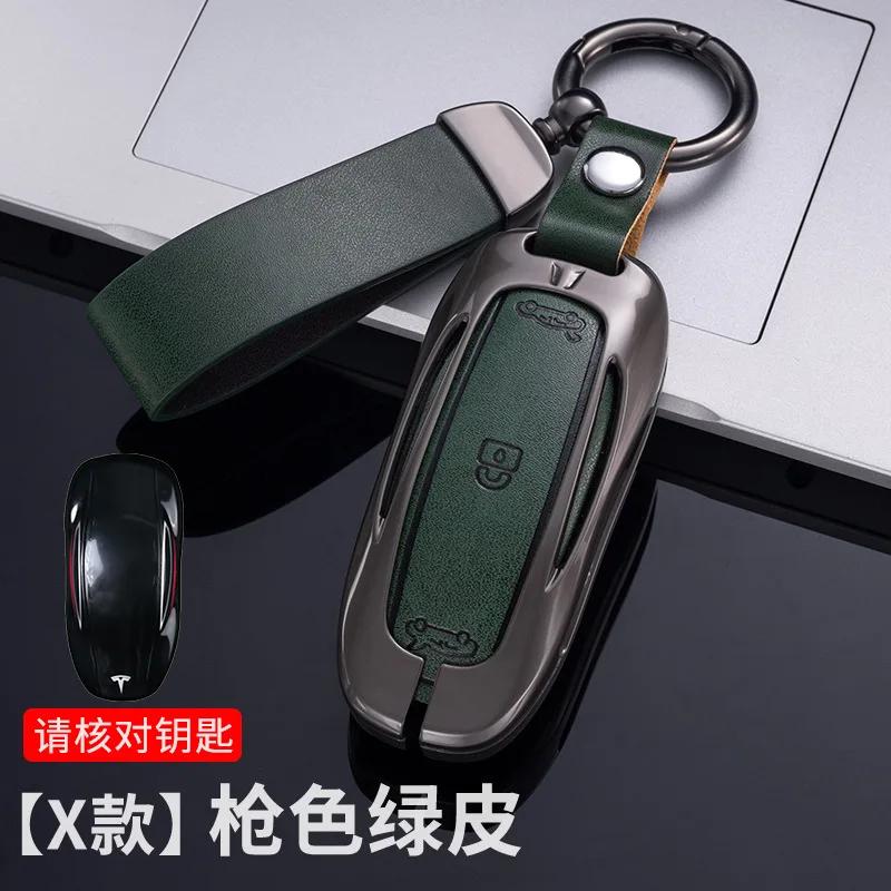 Car Sticker Tesla Zinc Alloy Car Smart Remote Key Case Fob Cover Holder For Tesla Model 3 Model Y Model X/S Auto Protector Keych