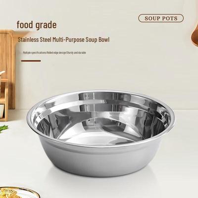Jiwanggu 201 Stainless Steel Deep Soup Bowl Set