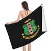 AKA Sorority Gifts for Women Girls 1908 Pink Green Inspired Positive Beach Towel Absorbent Bath Towel for Travel Swimming Sports