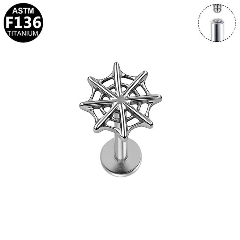 G23 Titanium Alloy Cross-Border Internal Thread Piercing Ear Cartilage and Finger Web Stud