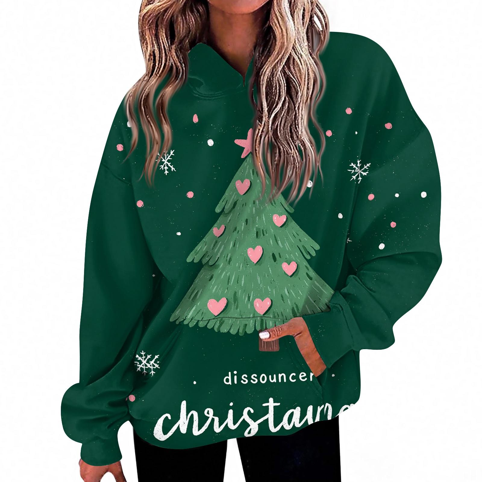 

Женская мода Повседневный топ с V-образным вырезом и длинными рукавами с принтом S зелёный