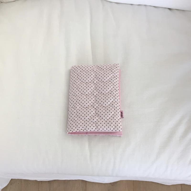 Polka Dot A5 Book Cover Quilted Cotton Cute Notebook Sleeve Polyester Protector Stationery Gift