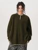 2026 Autumn/Winter Retro Knitwear: American Loose Fit Niche Design Pullover Sweater for Women