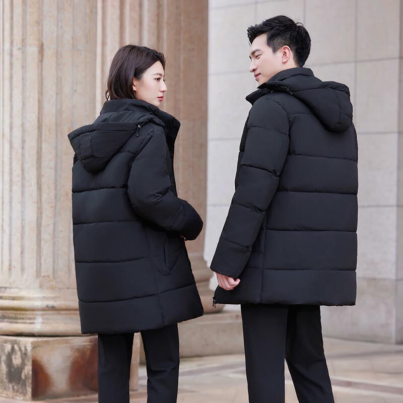 Tluoman Unisex Mid-Length Hooded Padded Work Jacket