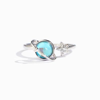 2026 Rotatable Planet Ring Female, Decompression Anxiety Ring Rotation Anti-Stress Decompression Index Finger Ring