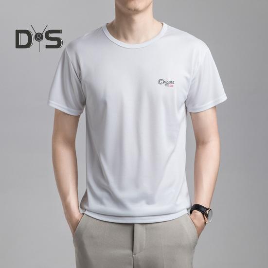 Summer Men T-shirt Mesh Thin Quick-drying Round Neck Short Sleeves O Neck Pure Color Stretchy Sport Daily Wear Top