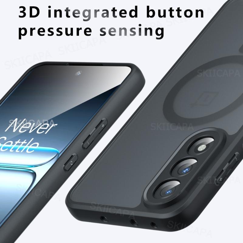 For Magsafe Matt Deksel for Oneplus Nord 5 CE5 ACE 5 Ultra ACE5 Racing Støtsikkert Trådløs Lading Magnetisk Hardt Bakdeksel
