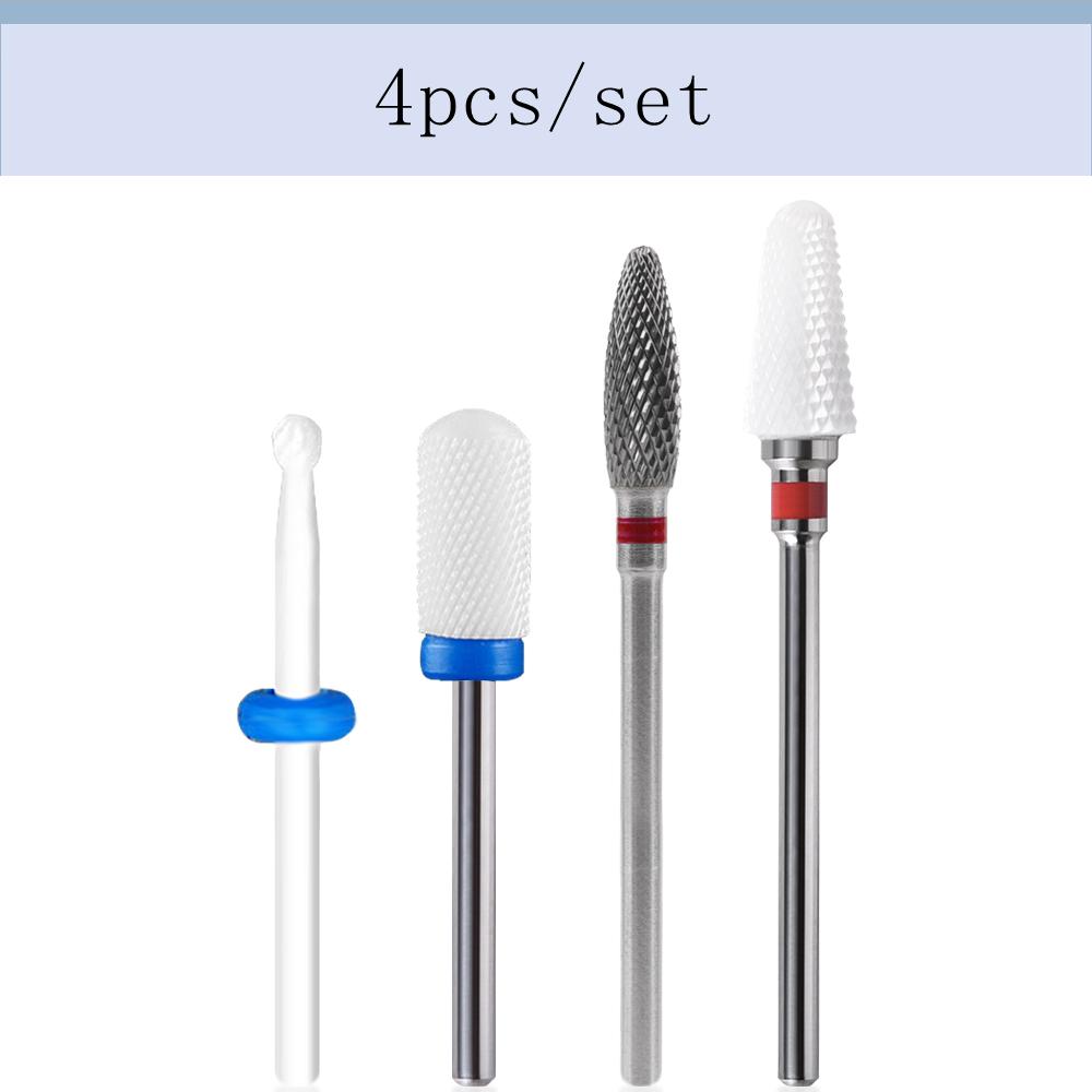 

KADS 6 шт. набор фрез для ногтей керамические карбидные сверла для дизайна ногтей для удаления геля маникюрный инструмент