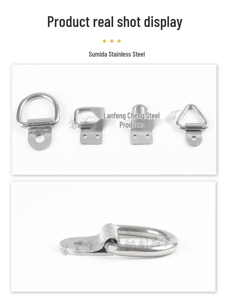 304 Stainless Steel Triangle, D-Ring, and Square Ring Buckle Hook for Truck Trailer Straps