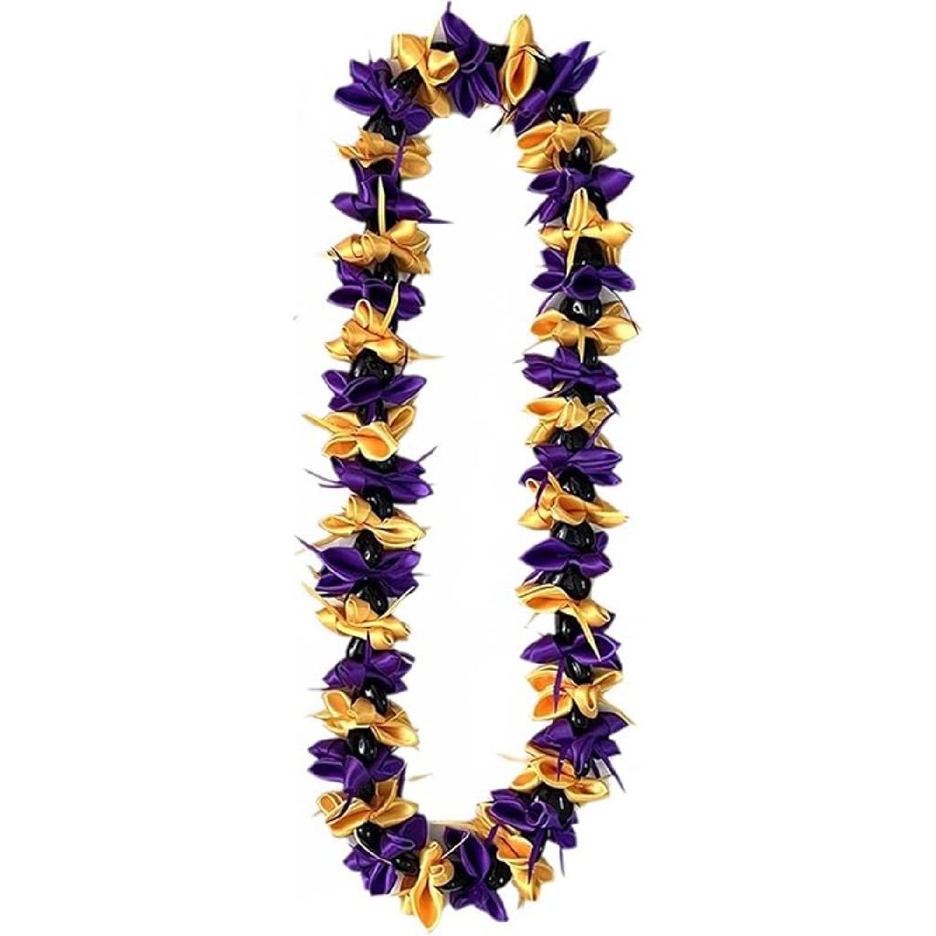 Graduation Leis Braided Lei Class of 2025 Honor Cord Rope for Graduation Party Student Grad DIY Decors Gold, Purple