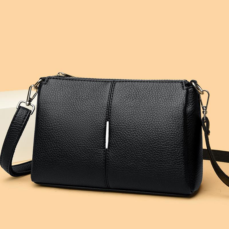Elegant Women's Shoulder Bag with Unique Texture Design Stylish Soft Leather Handbag with Zipper Pockets Everyday Crossbody Bag