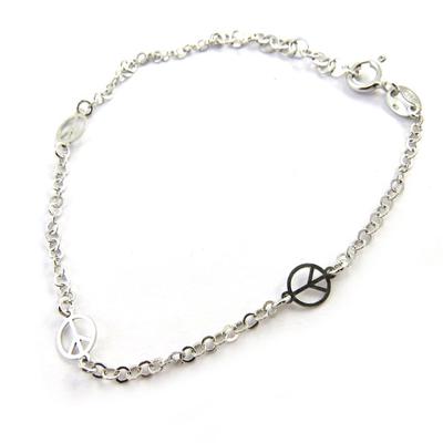 [M7182] - Stříbrný náramek 'Peace'