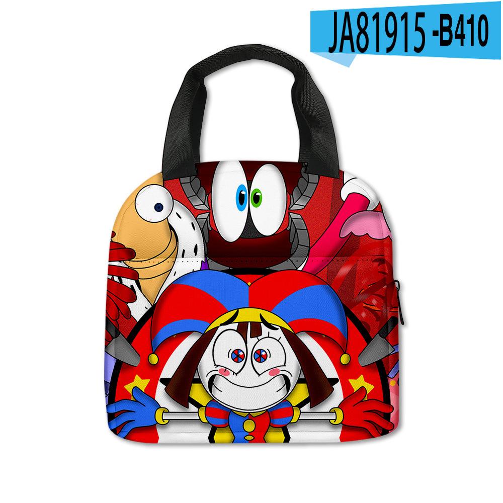 Magic Digital Circus Lunch Bag Aluminum Foil Insulated Lunch Box Tote Bag Children'S Meal Bag With Meal Bag