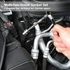 A 46-piece Set of Household Auto Repair Combination Tools, Xiaofei 1/4 Ratchet Wrench Socket Screwdriver Hex Socket Toolbox