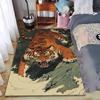 Fierce Tiger Printed Carpet with Artistic Style, Jungle Design Rug Suitable for Use As an Anti-slip for Living Room Bedroom Sofas