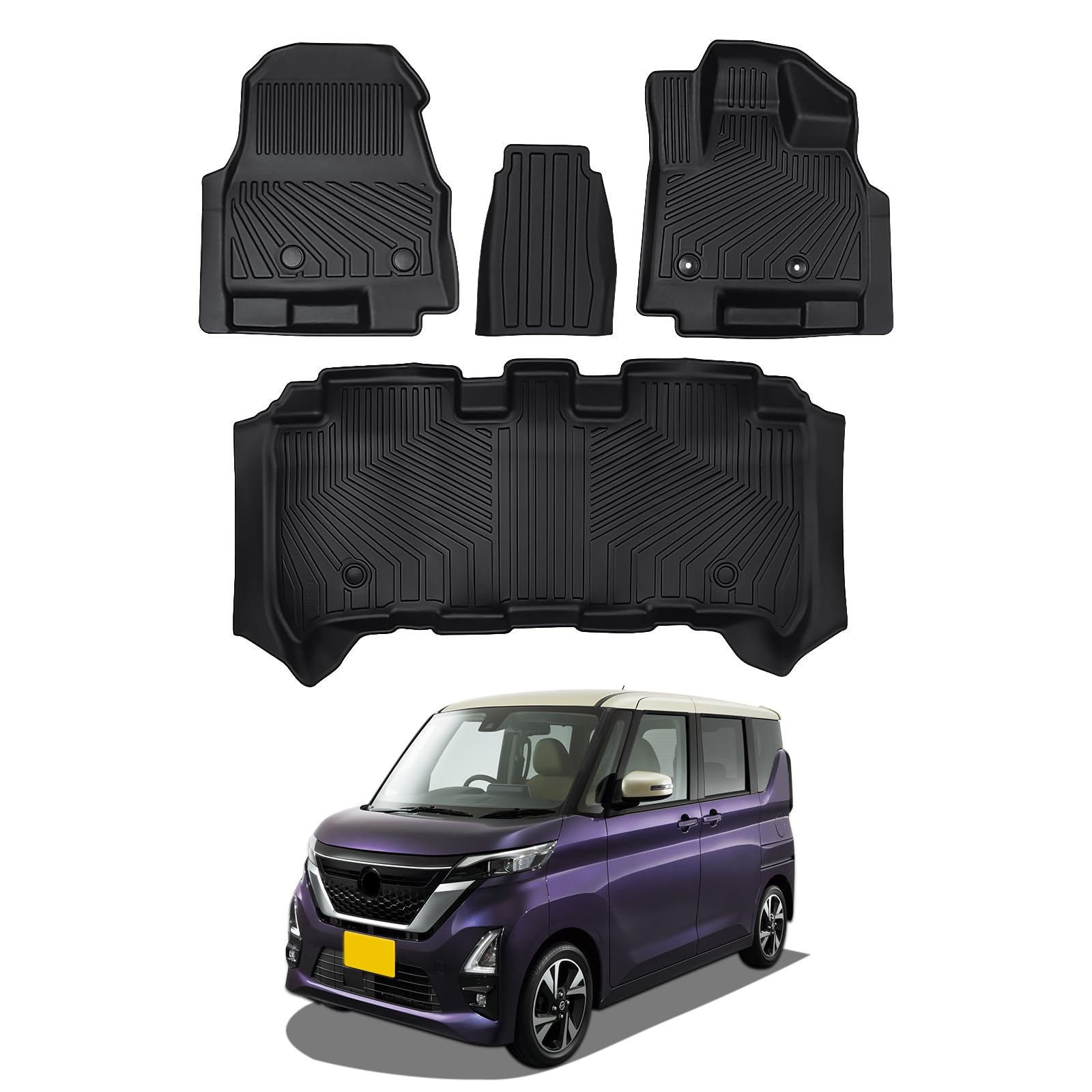 

Новый коврик для пола серии Roox 40 Mitsubishi Delica Mini 30 3D Автомобильный Водонепроницаемый Защитный от пятен и истирания Интерьерный Настраиваемый интерьер Легкий Набор из 4 40