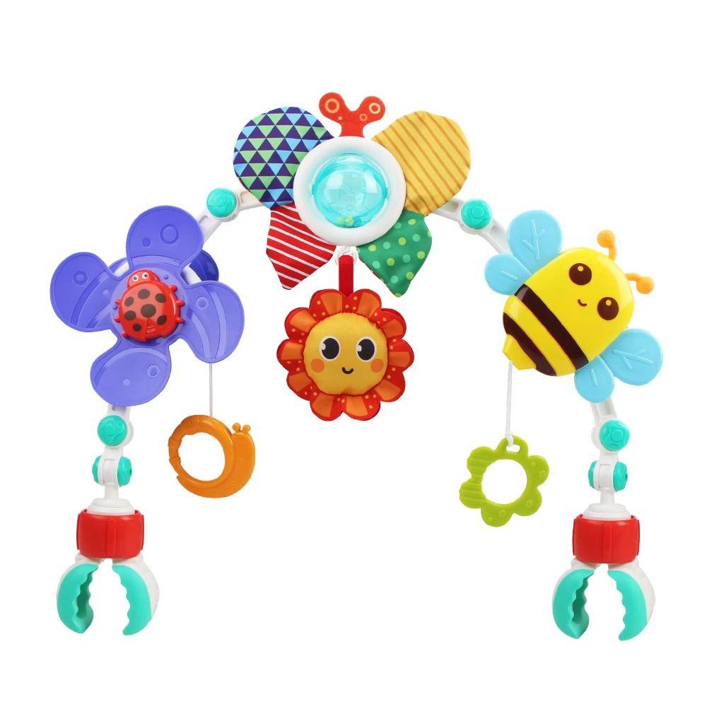 Crab&Shark Crib Hanging Bell Sunflower Infant Grab Exercise Baby Interactive Toys  Stroller