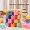 Silicone Baby Building Blocks Set - Soft Rubber, Stacking Teether Toy for Early Learning (6+ Months)
