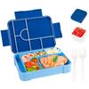 Large Capacity Bento Lunch Box for School Microwave Bento Box Leak-Proof Sealing Portable Divided Fresh-Keeping Food Container