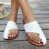 Fashion Women Summer Flat Slippers Casual Solid Color Round Toe Wear Slides Roman Style Solid Soft Sole Slides for Women Size 36-43