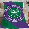 comfort warm soft c-Championships plush blanket w-Wimbledon for sofa living fashion room office bedroom travel Flannel gift