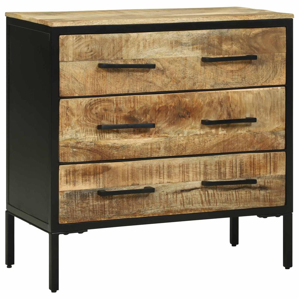 Sideboard with Drawers 70 x 35 x 70 cm Solid Mango Wood