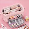 Large Capacity Pencil Case Kawaii Handle Pen Bag for Students Desk Makeup Organizer Supplies School Office Stationary 2025