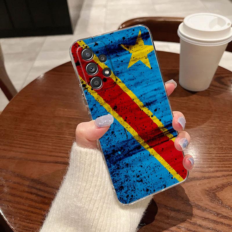 Congo Democratic Republic Flag Phone Case For Samsung Galaxy A56 A57 A37 A55 A54 A36 A35 A26 A25 A16 A17 A07 A52 A73 A21s Cover