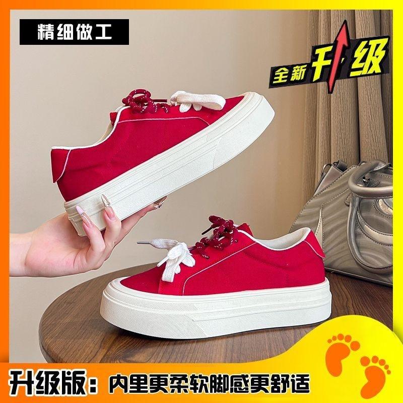 Black canvas shoes women's 2025 autumn new Korean version of student platform shoes versatile casual campus wind shoes women