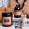 Scented Candle Glass Bottle Old-fashioned Extended Pole Match Wood Stem Creative High-end Bamboo Gift Box Fragrance Set