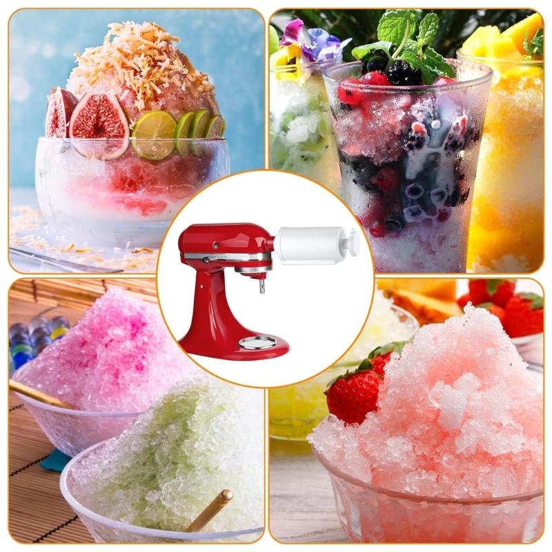Ice Crusher Accessory for Kitchen Stand Mixer Replacement Parts Ice Shaver Attachment Home Snow Cone Maker Accessories
