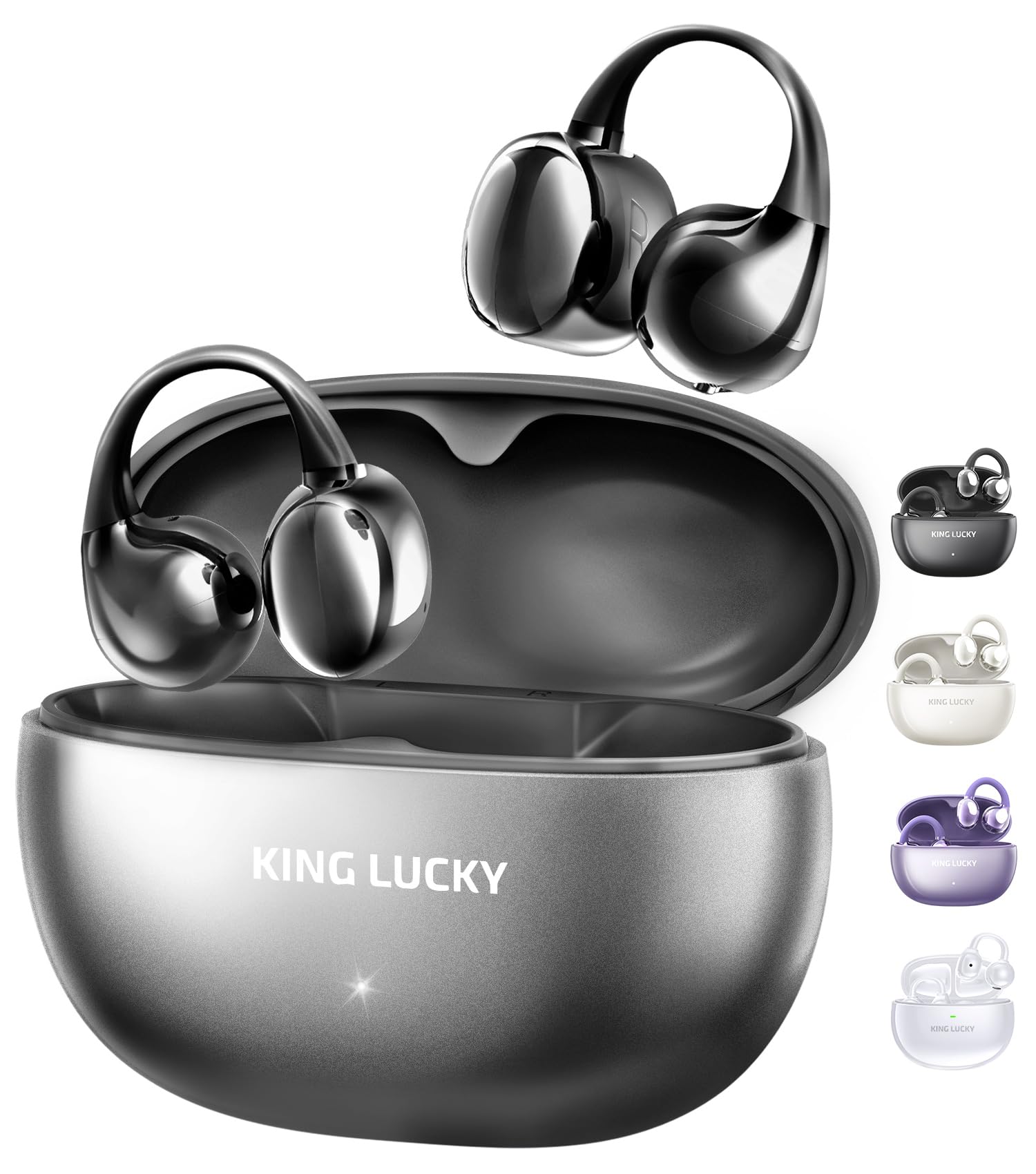 

Беспроводные Bluetooth-наушники-манжеты King Lucky [Беспроводные наушники с открытым ухомМанжеты для ушейУдаропрочныеВодонепроницаемые IPX5Встроенный микрофонБыстрая зарядкаЗвук