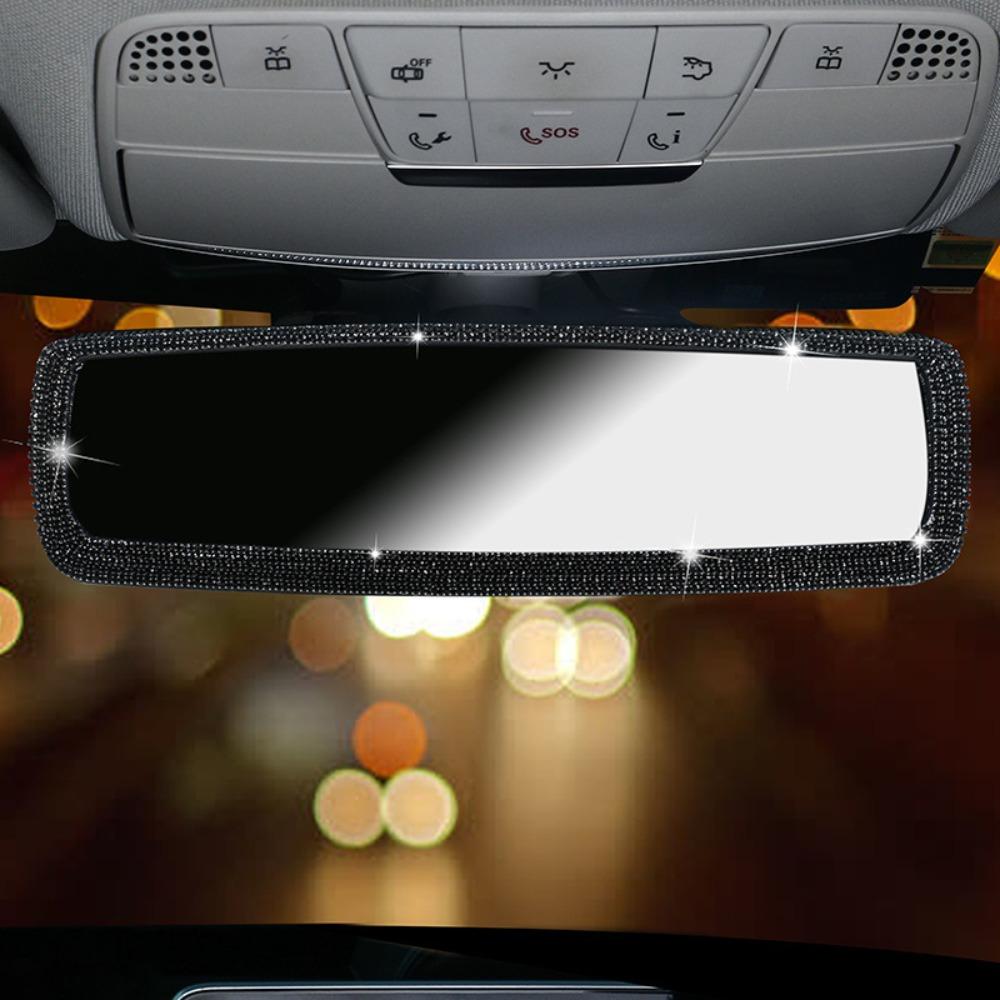 Bling Bling Design Car Rearview Mirror Decor Shiny Crystal Car Styling Accessories Car Interior