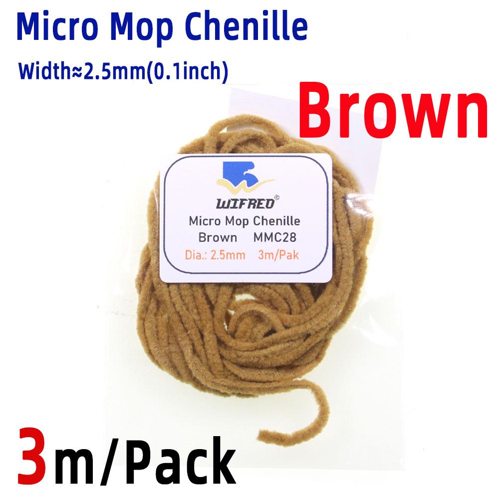 

3м/Упаковка Мікро Моп Синель Матеріал для В язання Мушок Вулі Баггер Стрімер Морська Каддіс Німфа Моп Мушки Форель Краппі Джиг Приманка