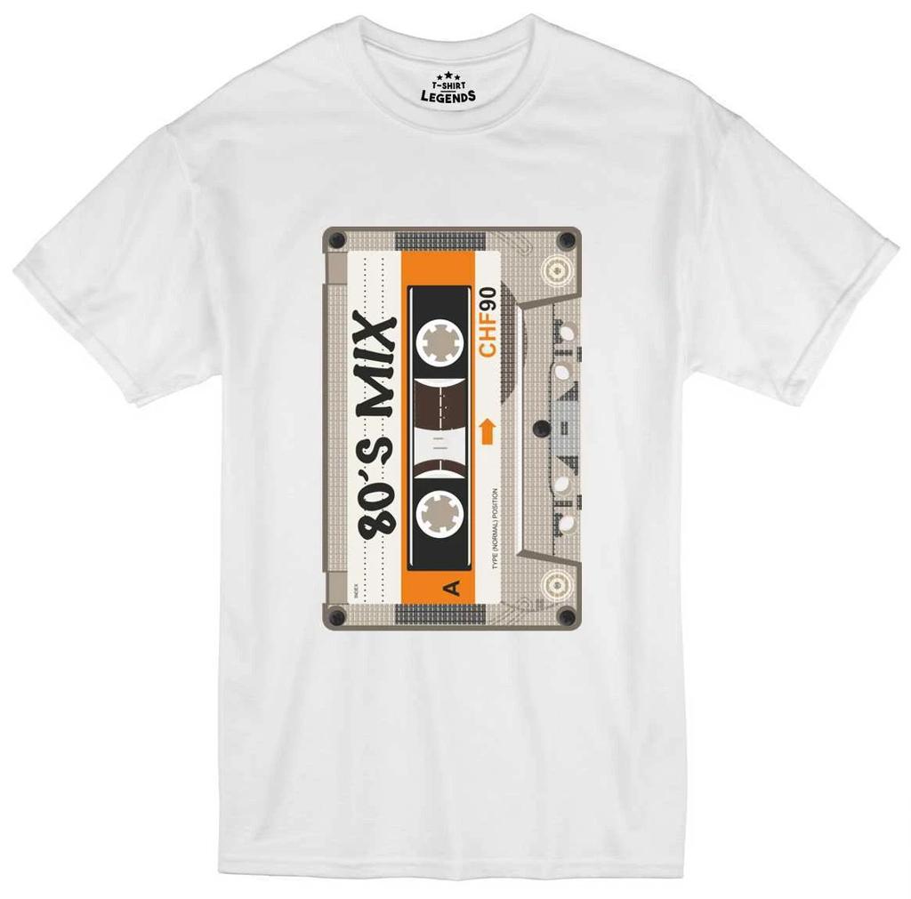 80's T Shirt C90 Cassette Mix Tape Retro Music Mens Regular Fit Tee