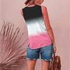 2024 Women's Sleeveless Loose Casual Gradient V-Neck Vest Top