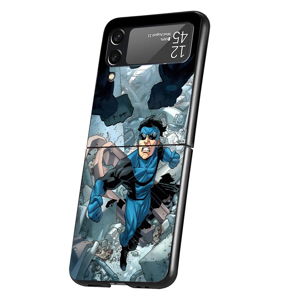 Cool I-Invincible Cover Phone Case For Samsung Galaxy Z Flip 7 6 5 4 3 5G Flip7 Flip6 Flip5 Flip4 Flip3 Black Fundas Shell