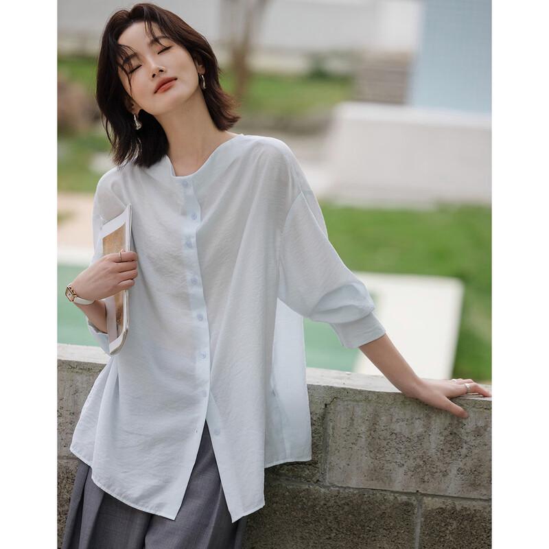 Demanana Cowl Neck Open Placket Blouse S