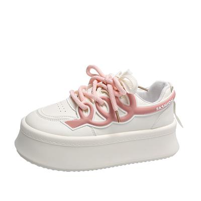Fashion Kawaii Pink Platform Shoes for Women Fashion Casual New Spring Autumn Board Shoes Female White Increase Designer Sneakers Female