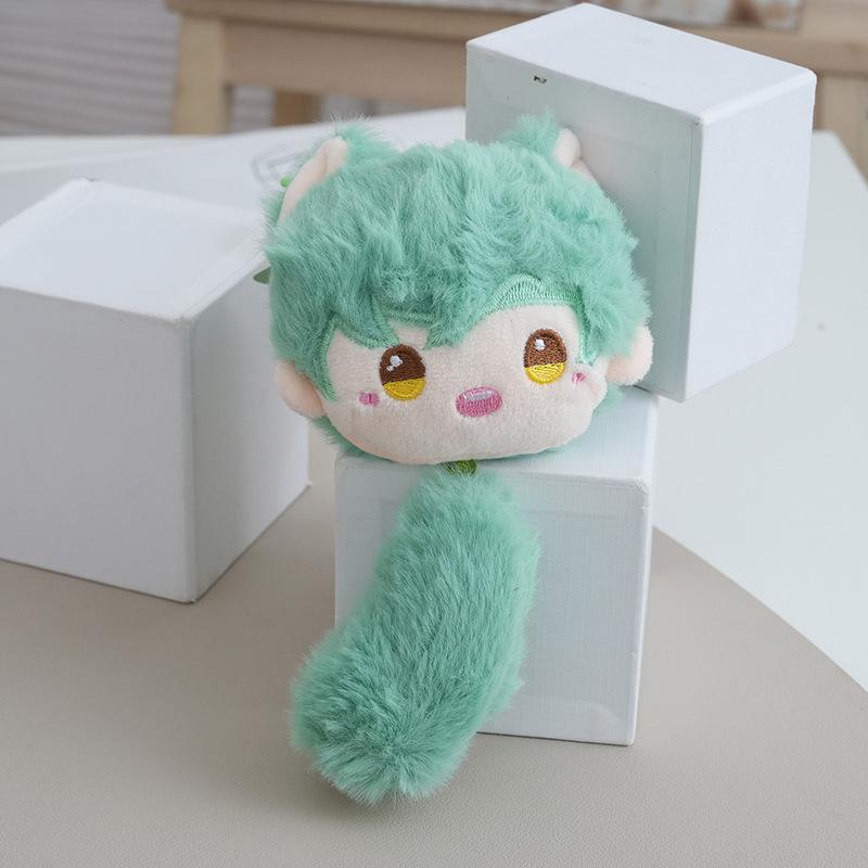

Light And Night Plush Keychain Toy Stuffed Doll Pp Cotton Filling Decoration зелений