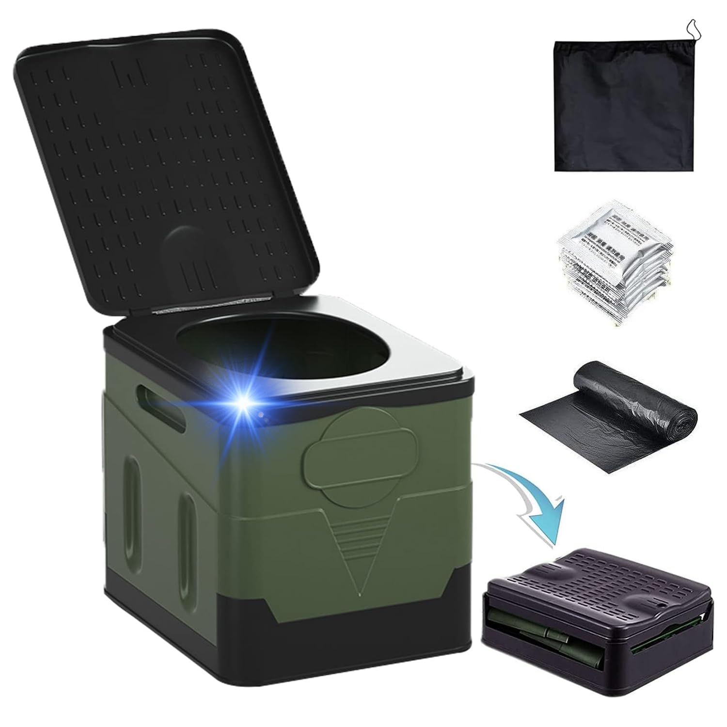 

NEICOOK Simple Toilet Prevention Officer For Can Hold a Emergency Portable Includes Paper Load Capacity Ergonomic Temporary Excretion Bag 12